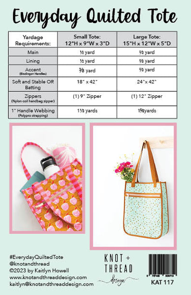 Everyday Quilted Tote (PDF Pattern)