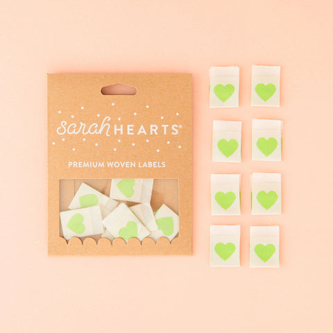Green Heart Labels | 8 Sew-in Labels
