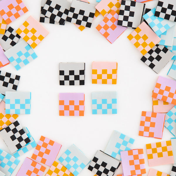 Checkerboard Multipack - Sewing Woven Label Tags - Sarah Hearts