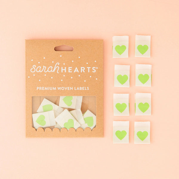 Green Heart Labels | 8 Sew-in Labels