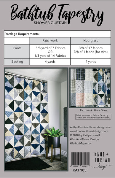 Bathtub Tapestry Shower Curtain (PDF Pattern)