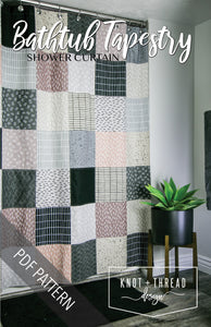 Bathtub Tapestry Shower Curtain (PDF Pattern)