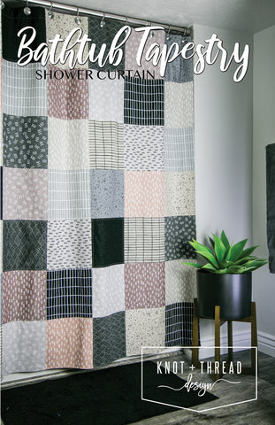 Bathtub Tapestry Shower Curtain (Paper Pattern)
