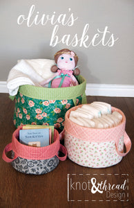 Olivia's Baskets (Paper Pattern)