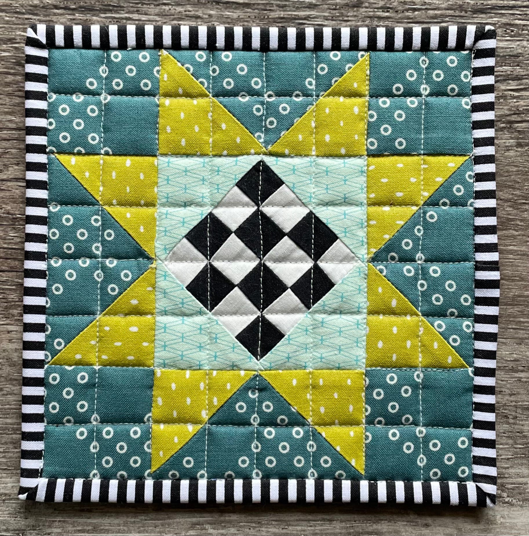 Checkered Star Mini (12 Minis in 12 Months 2023 January Pattern)